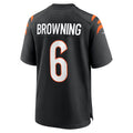 Choea C.Bengals #6 Jake Browning Black Retired Player Jersey