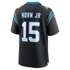 Choea C.Panthers #15 Jimmy Horn Jr Black Team Game Jersey