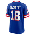 Choea NY.Giants #18 J.J. McCarthy Royal Alternate Legacy Game Jersey