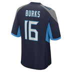 Choea T.Titans #16 Treylon Burks Navy Player Game Jersey