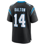 Choea C.Panthers #14 Andy Dalton Black Team Game Jersey