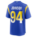 Choea LA.Rams #94 Desjuan Johnson Royal Home Game Jersey