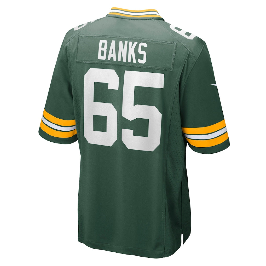Choea GB.Packers #65 Aaron Banks Green Team Game Jersey