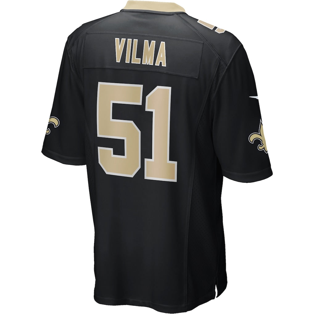 Choea NO.Saints #51 Jonathan Vilma Black Game Retired Player Jersey