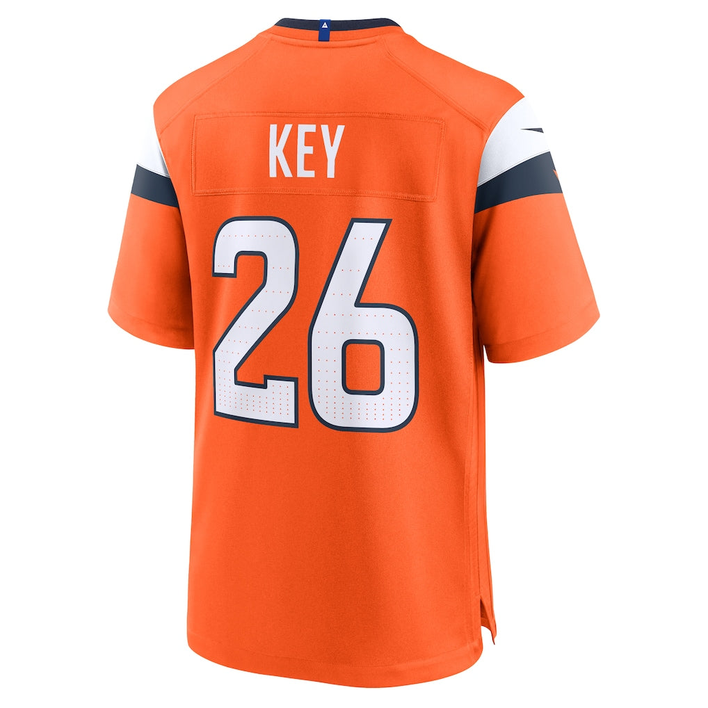 Choea D.Broncos #26 Devon Key Orange Team Game Jersey
