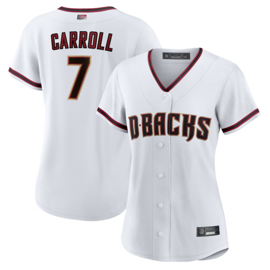Choea A.Diamondbacks #7 Corbin Carroll Player White Home Replica Personalized Stitched Jerseys