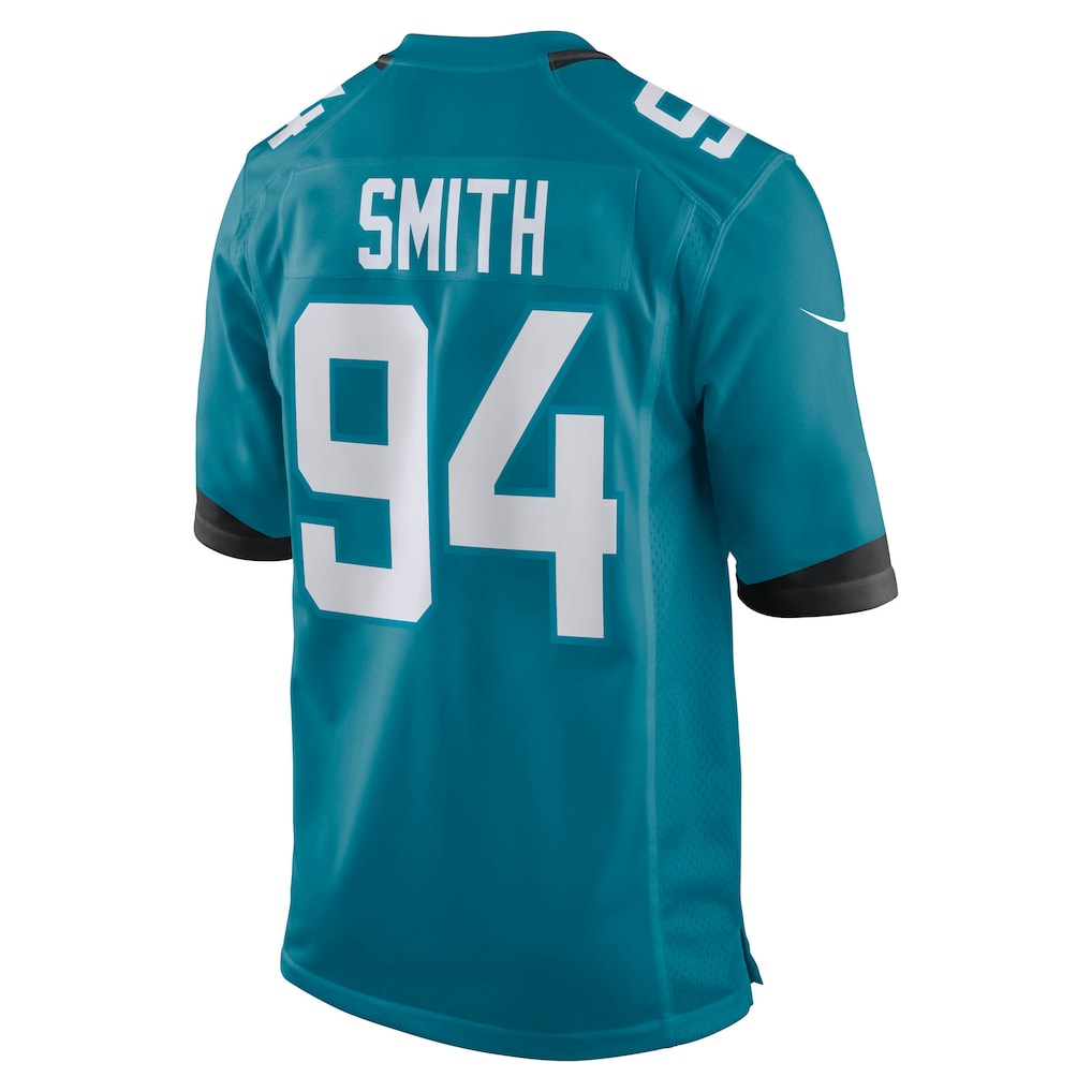 Choea J.Jaguars #94 Maason Smith Teal Team Game Jersey