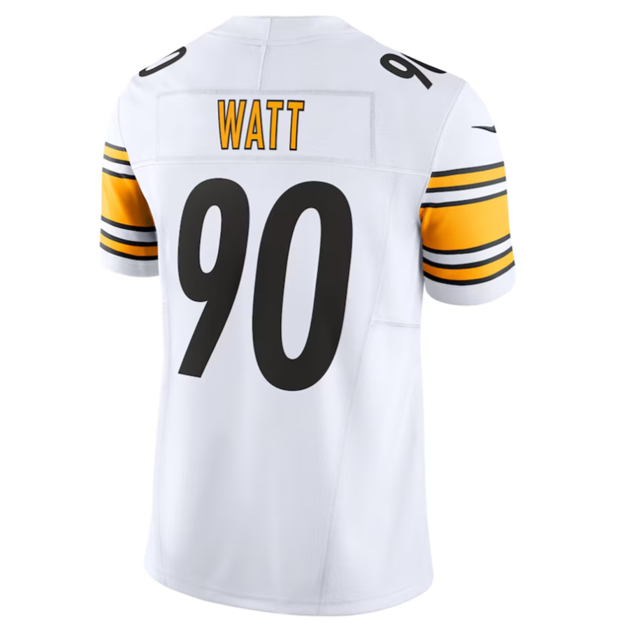 Choea #90 T.J. Watt Player P.Steelers White Vapor F.U.S.E. Limited Stitched Jersey