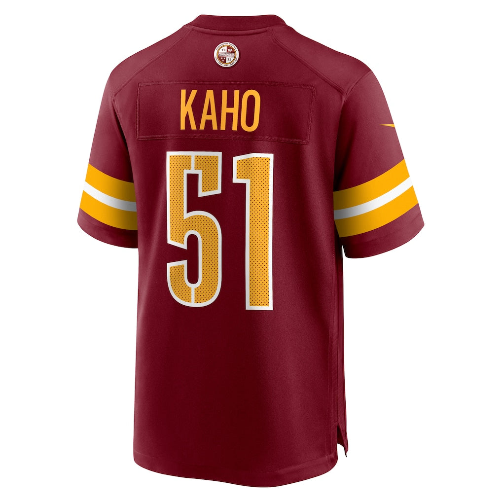 Choea W.Commanders #51 Ale Kaho Burgundy Team Game Jersey