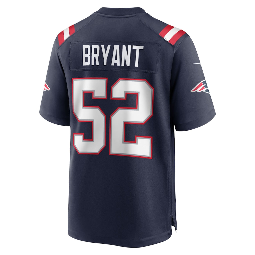 Choea NE.Patriots #52 Marcus Bryant Navy Team Game Jersey