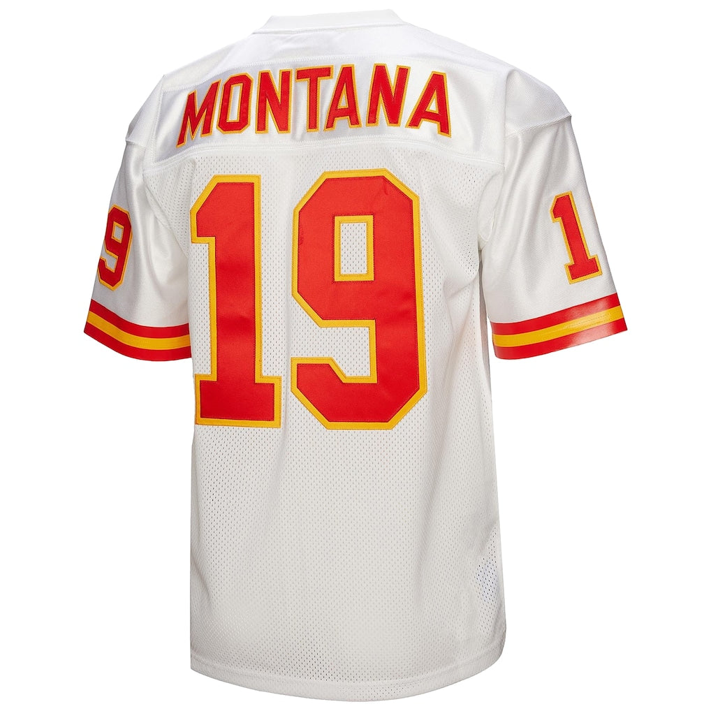 Choea KC.Chiefs #19 Joe Montana 1994 Mitchell & Ness White Authentic Throwback Retired Player Jersey