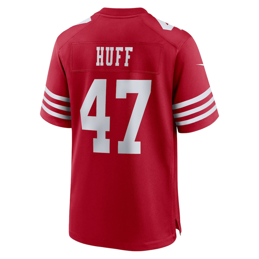 Choea SF.49ers #47 Bryce Huff Scarlet Team Game Jersey