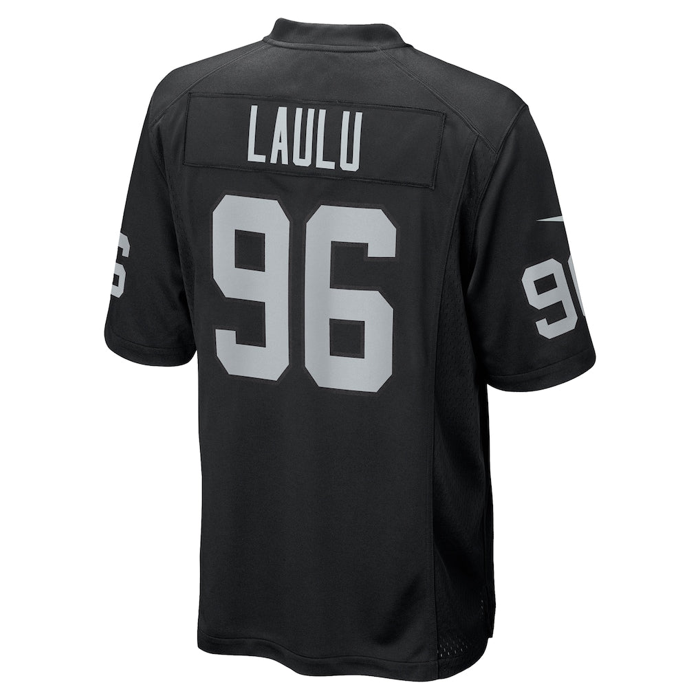 Choea LV.Raiders #96 Jonah Laulu Black Team Game Jersey