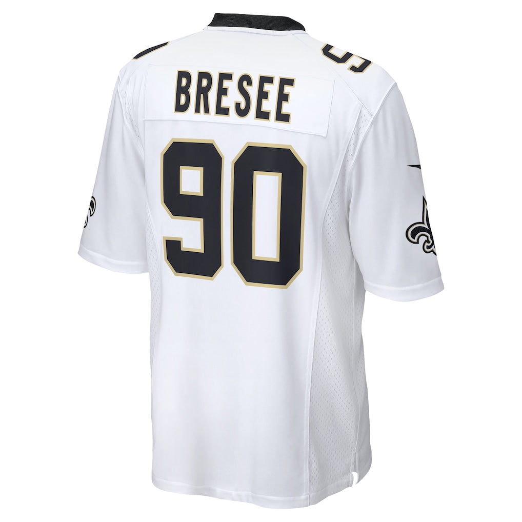 Choea NO.Saints #90 Bryan Bresee White Game Jersey