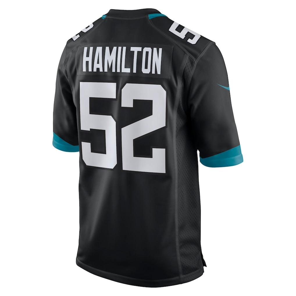 Choea J.Jaguars #52 DaVon Hamilton Black Game Jersey