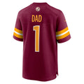 Choea W.Commanders #1 Dad Burgundy Game Jersey