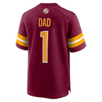 Choea W.Commanders #1 Dad Burgundy Game Jersey