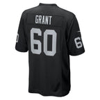 Choea LV.Raiders #60 Charles Grant Black Team Game Jersey