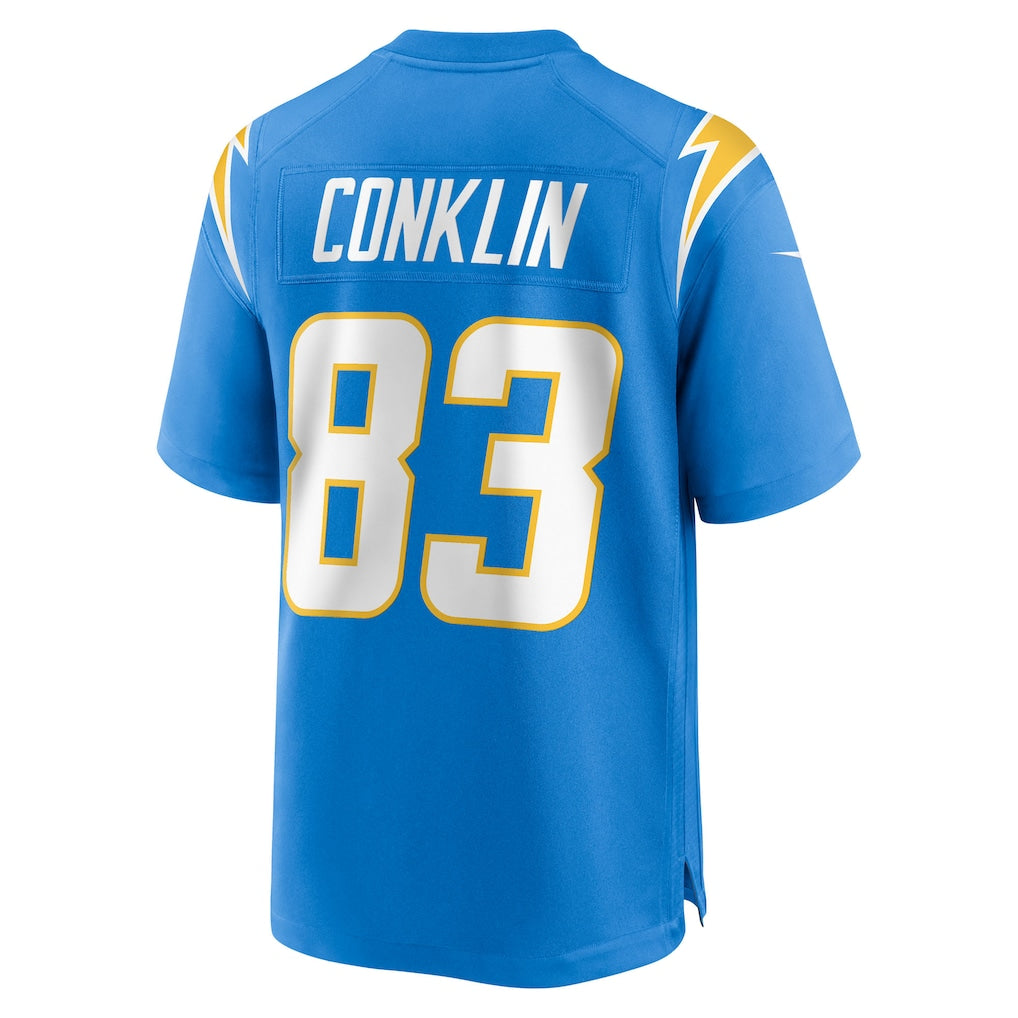 Choea LA.Chargers #83 Tyler Conklin Powder Blue Team Game Jersey