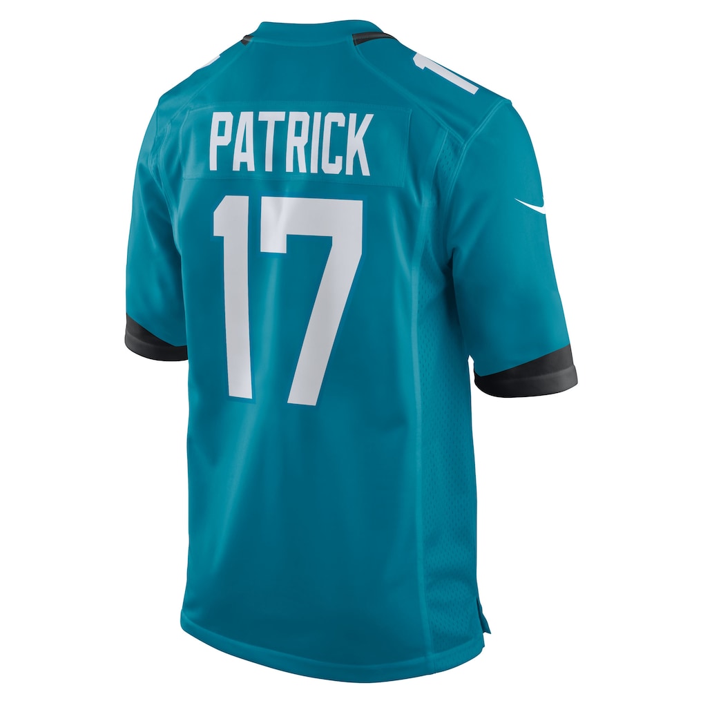 Choea J.Jaguars #17 Tim Patrick Teal Team Game Jersey
