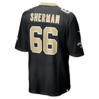 Choea NO.Saints #66 William Sherman Black Team Game Jersey