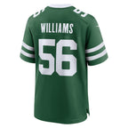 Choea NY.Jets #56 Quincy Williams Legacy Green Game Player Jersey