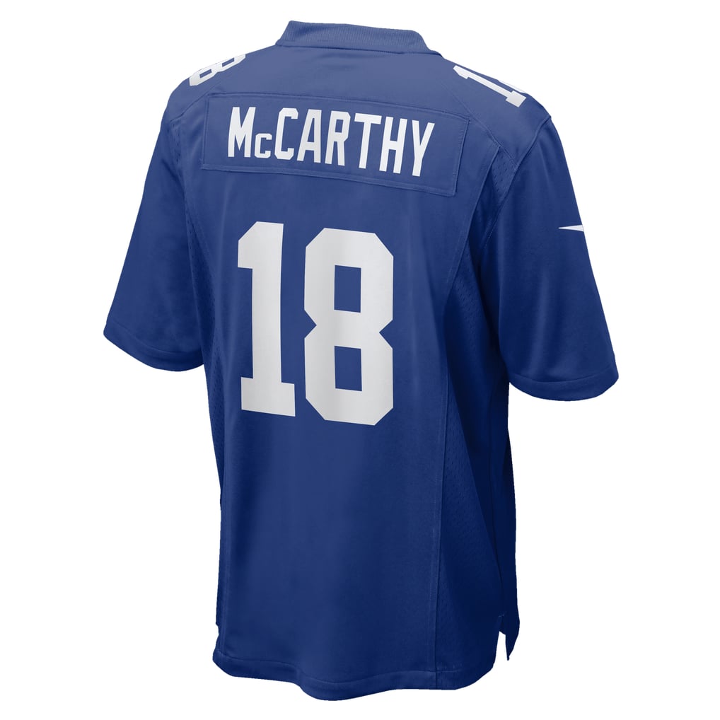 Choea NY.Giants #18 J.J. McCarthy Royal Team Game Jersey