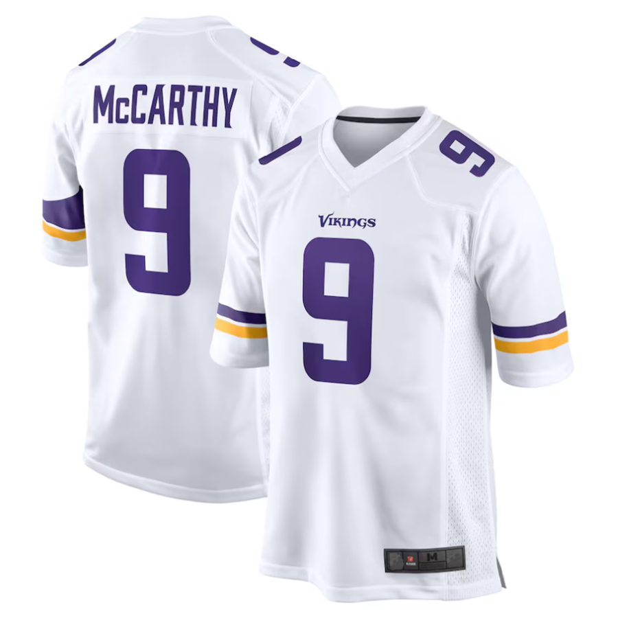 Choea #9 J.J. McCarthy Player MN.Vikings White Game Stitched Jerseys