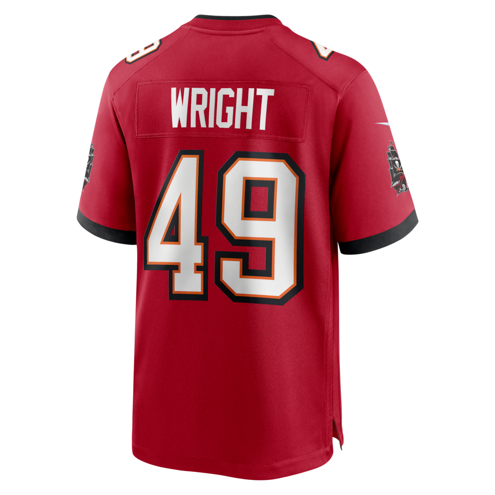 Choea TB.Buccaneers #49 Owen Wright Red Team Game Jersey