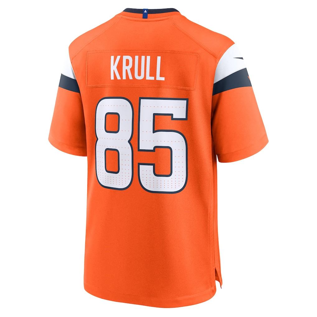 Choea D.Broncos #85 Lucas Krull Orange Team Game Jersey