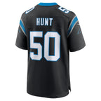 Choea C.Panthers #50 Robert Hunt Black Retired Player Jersey