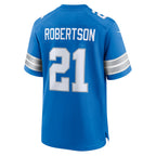 Choea D.Lions #21 Amik Robertson Blue Game Jersey