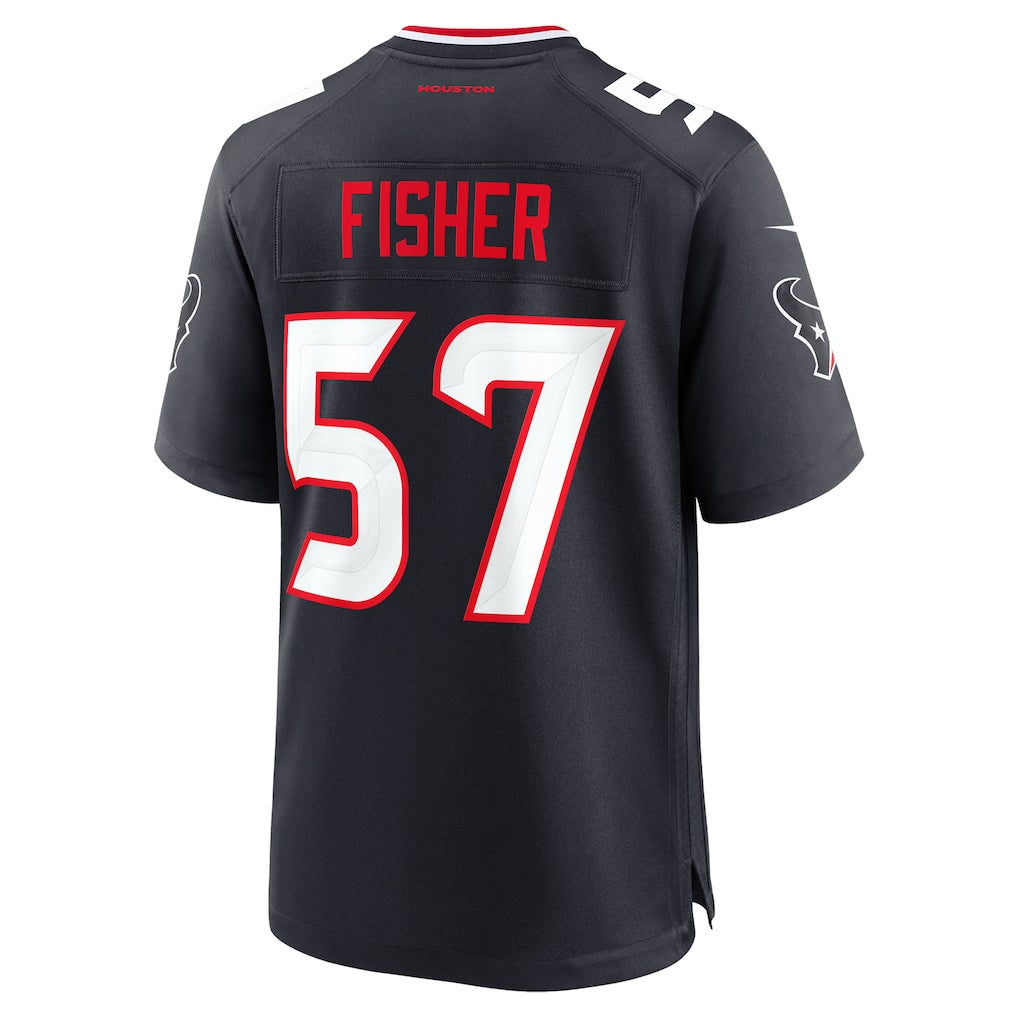 Choea H.Texans #57 Blake Fisher Navy Team Game Jersey
