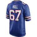 Choea B.Bills #67 Kent Hull Royal Game Retired Player Jersey