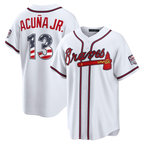Choea A.Braves #13 Ronald Acu?a Jr. White USA 250 Fourth of July Home Stadium Jersey