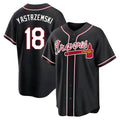 Choea A.Braves #18 Mike Yastrzemski player Black Replica Fashion Out Stitched Jerseys