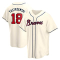 Choea A.Braves #18 Mike Yastrzemski player Cream Replica Alternate Stitched Jerseys