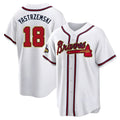 Choea A.Braves #18 Mike Yastrzemski player Gold Replica White Program Stitched Jerseys