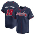 Choea A.Braves #18 Mike Yastrzemski player Navy Limited Speedway Classic Alternate Stitched Jerseys