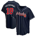Choea A.Braves #18 Mike Yastrzemski player Navy Replica Alternate Stitched Jerseys