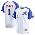 Choea A.Braves #1 Ozzie Albies Player Blue City Connect Stitched Jerseys