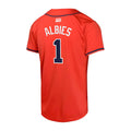 Choea A.Braves #1 Ozzie Albies Player Red Limited Stitched Jerseys