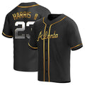 Choea A.Braves #23 Michael Harris II player Gold Replica Black en Alternate Stitched Jerseys