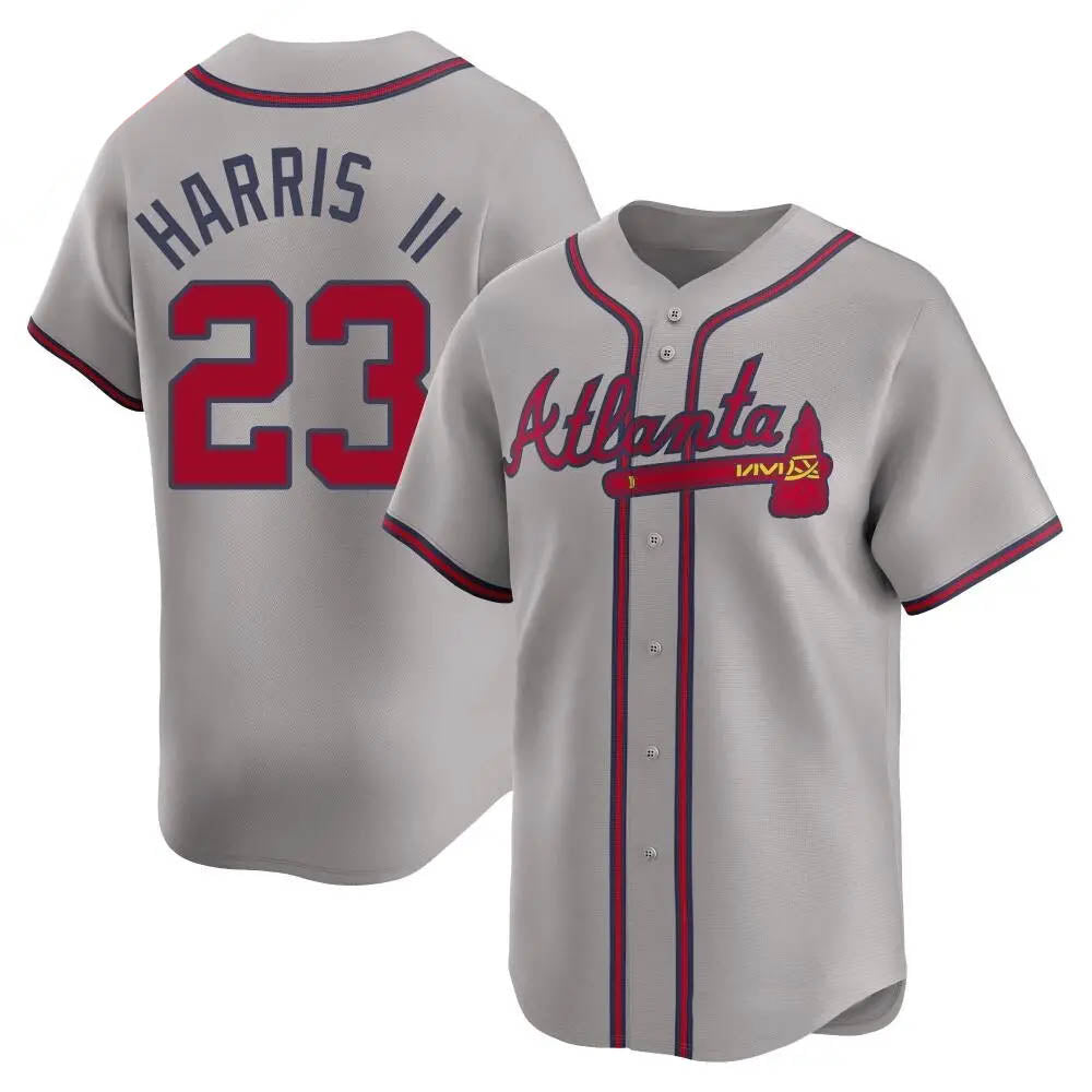 Choea A.Braves #23 Michael Harris II player Gray Limited Away Stitched Jerseys
