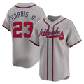 Choea A.Braves #23 Michael Harris II player Gray Limited Away Stitched Jerseys