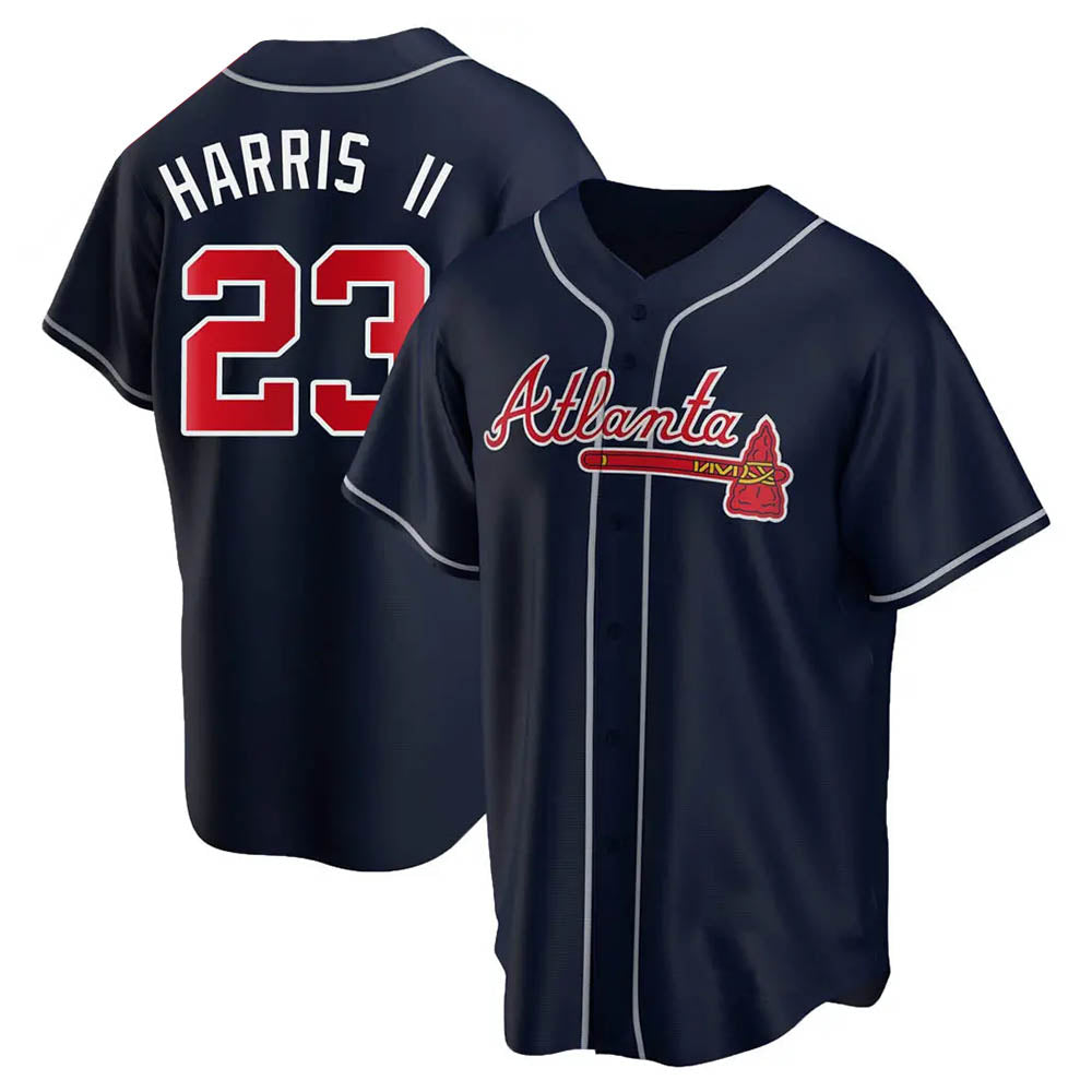 Choea A.Braves #23 Michael Harris II player Navy Replica Alternate Stitched Jerseys