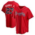 Choea A.Braves #23 Michael Harris II player Red Replica Alternate Stitched Jerseys