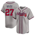 Choea A.Braves #27 Austin Riley Player Gray Limited Away Stitched Jerseys