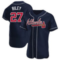 Choea A.Braves #27 Austin Riley Player Navy Authentic Alternate Stitched Jerseys