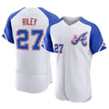 Choea A.Braves #27 Austin Riley Player White Authentic City Connect Stitched Jerseys